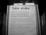 Tube strike notice at Paddington