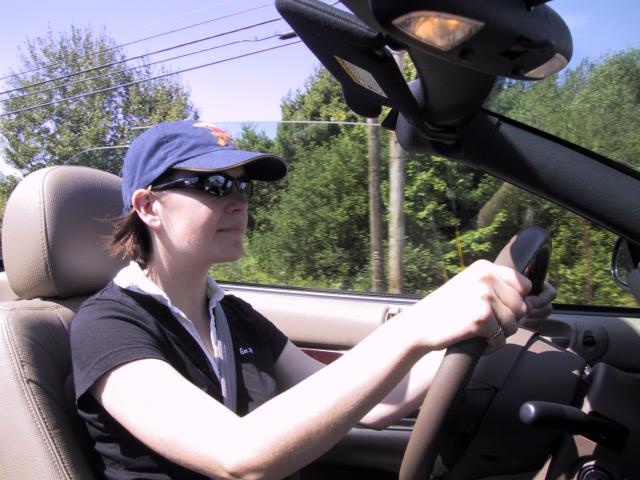 Jane driving