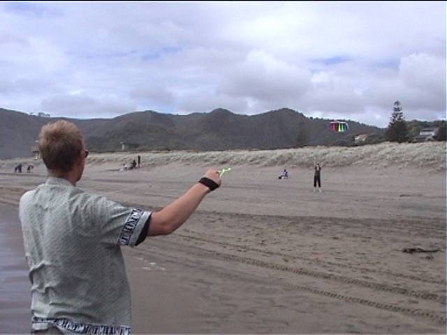 Cayne flying his kite