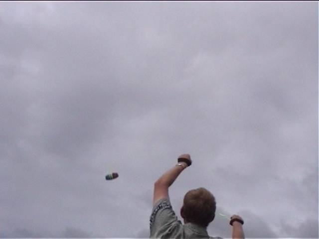 Cayne flying his kite