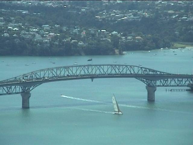 View of the Auckland Harbour bridge