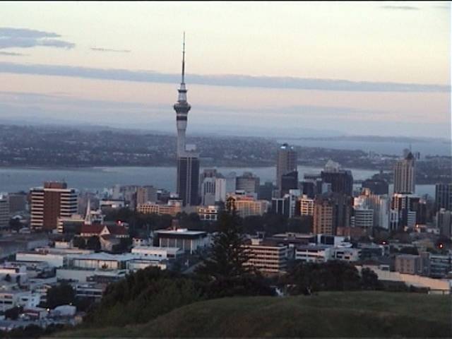 The Skytower at dusk