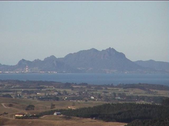 View from the side of the road on the way to Whangerai from Auckland