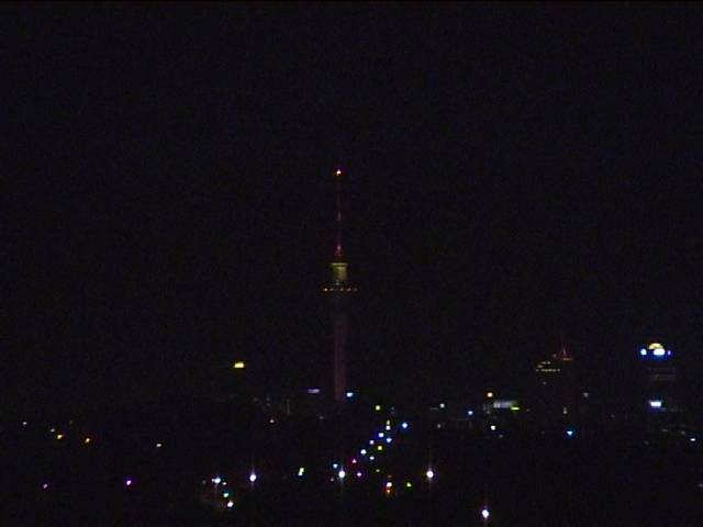 The skytower at night