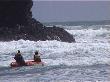 The sea and a boat at Piha
