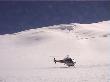 The helicopter in the snow field