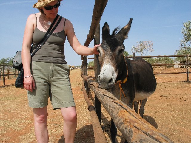 Jane and a donkey