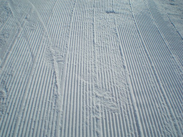 Corduroy snow